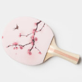Oraal schilderij, kersenbloesem tafeltennisbatje (Zijkant)