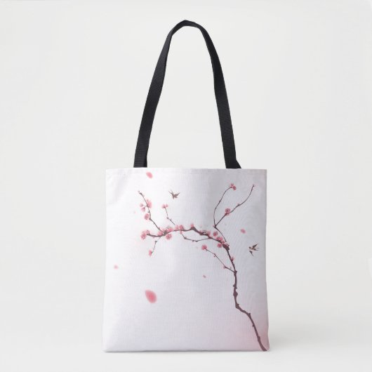 Oraal schilderij, kersenbloesem tote bag (Voorkant)