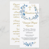 Oraciones Cortas Bautizo Tarjeta Menu (Voorkant / Achterkant)