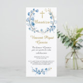 Oraciones Cortas Bautizo Tarjeta Menu (Staand voorkant)