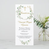 Oraciones Cortas Bautizo Tarjeta Menu (Staand voorkant)
