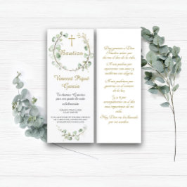 Oraciones Cortas Bautizo Tarjeta Menu