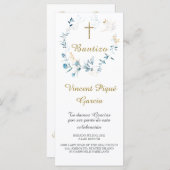 Oraciones Cortas Bautizo Tarjeta Prayer Kaart (Voorkant / Achterkant)