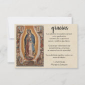 Oraciones Fúnebres con Nuestra Señora de Guadalupe Bedankkaart (Voorkant)