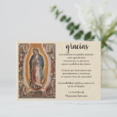 Oraciones Fúnebres con Nuestra Señora de Guadalupe Bedankkaart (Staand voorkant)