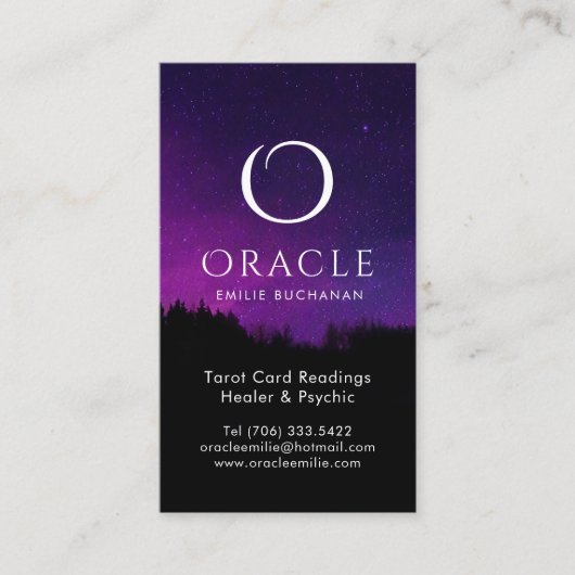 Oracle- en Psychische Visitekaartjes (Voorkant)