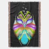 Oracle Owl voor zwart en multicolor Deken (Voorkant Verticaal)