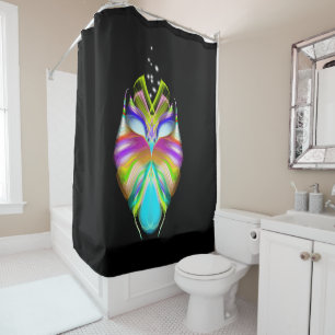 Oracle Owl voor zwart en multicolor Douchegordijn