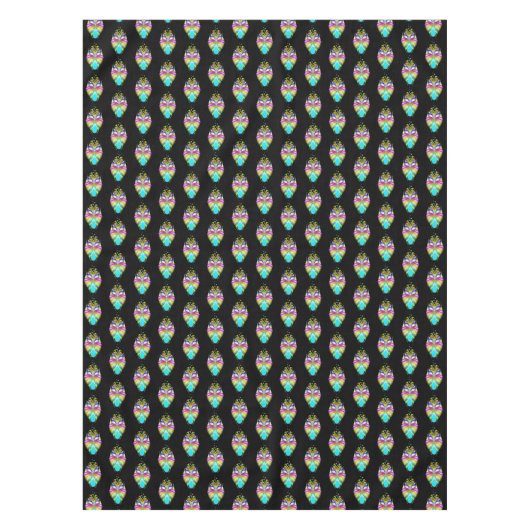 Oracle Owl voor zwart en multicolor Tafelkleed (Voorkant)