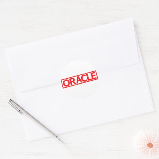 Oracle Stamp Ronde Sticker (Envelop)