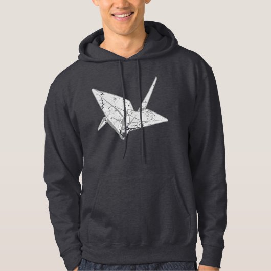 Oragami Crane vernietigd Hoodie (Voorkant)