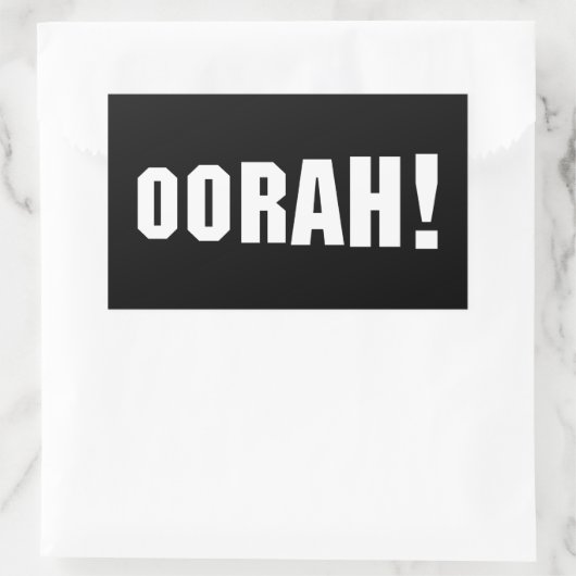 ORAH! RECHTHOEKIGE STICKER (Tas)