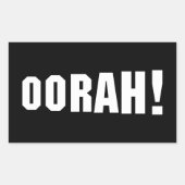 ORAH! RECHTHOEKIGE STICKER (Voorkant)