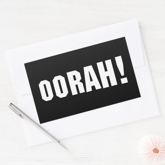 ORAH! RECHTHOEKIGE STICKER (Envelop)