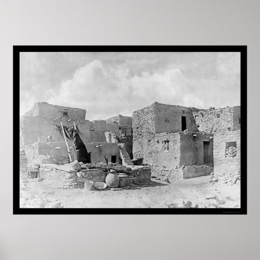 Oraibi Pueblo Hopi Indian 1895 Poster (Voorkant)