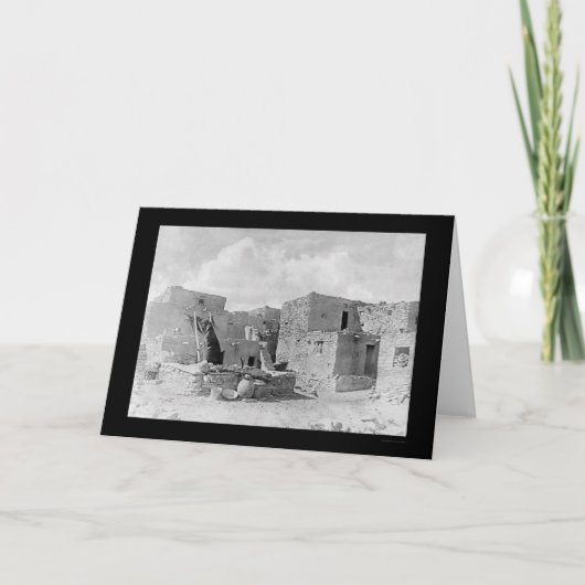 Oraibi Pueblo Hopi Indiër 1895 Kaart (Voorkant)