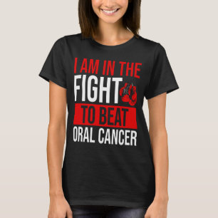 Oral Cancer Awareness Ribbon Beat Disease Warrior T-shirt
