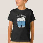 Oral Hy-jean Funny Tooth Pun Dark BG T-shirt (Voorkant)