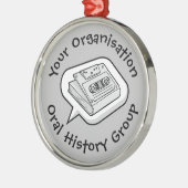 Orale geschiedenis metalen ornament (Links)