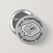 Orale geschiedenis ronde button 5,7 cm (Voorkant /achterkant)