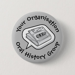 Orale geschiedenis ronde button 5,7 cm