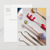 Orale hygiëne - Elektrische tandenborstel, handmat Briefkaart (Voorkant / Achterkant)