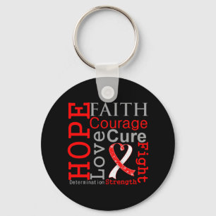 Orale kanker Hope Faith Motto Sleutelhanger