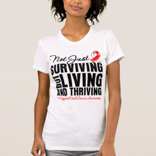 Orale kanker niet alleen overlevend maar ook leven t-shirt