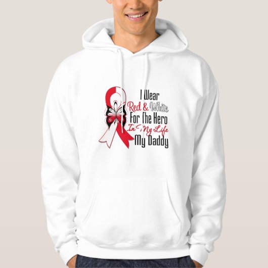 Orale kanker Ribbon Hero Mijn papa Hoodie (Voorkant)