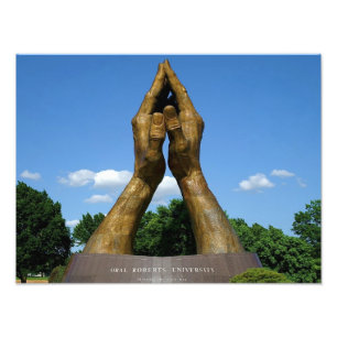 Orale Roberts University Praying Hands Foto Afdruk