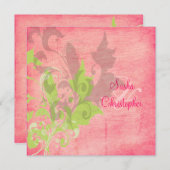 Oramentale bladeren/zwanen Weddenschappen Kaart (Voorkant / Achterkant)