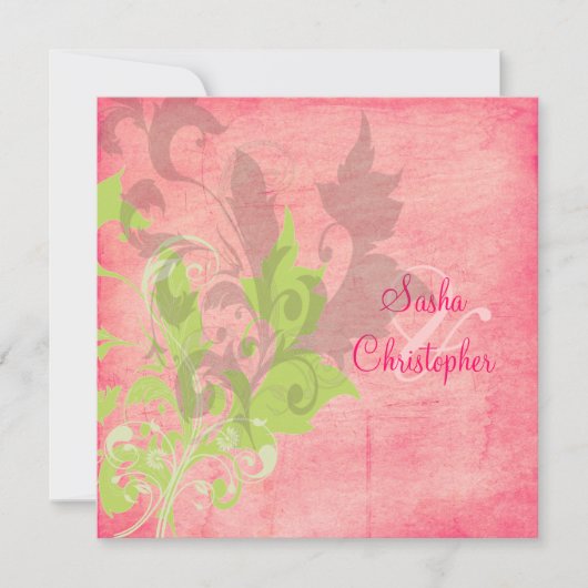 Oramentale bladeren/zwanen Weddenschappen Kaart (Voorkant)