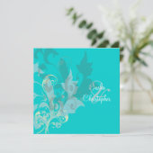 Oramentale bladeren/zwanen Weddenschappen Kaart (Staand voorkant)