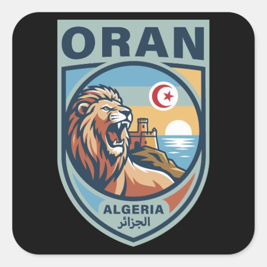 Oran Algeria North Africa Vierkante Sticker (Voorkant)