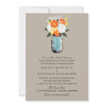 Oranage Yellow Citrus Bloom Mason Jar | Weddenscha