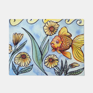 Oranda Fancy Goudvis Illustratie Deurmat
