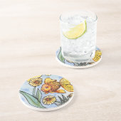 Oranda Fancy Goudvis Illustratie Zandsteen Onderzetter (Zijkant)