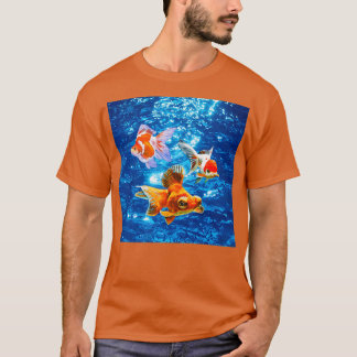 Oranda Goldfish Butterfly Telescope Goldfish onder T-shirt