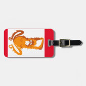 ORANG-OETAN -Ape -Primaat - Wilde dieren - Rood &  Bagagelabel (Voorkant horizontaal)