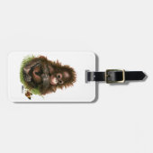 Orang-oetan Baby en Vlinder Bagagelabel (Voorkant horizontaal)