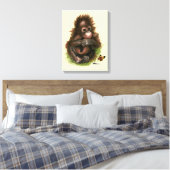 Orang-oetan Baby en Vlinder Canvas Afdruk (Insitu (Slaapkamer))