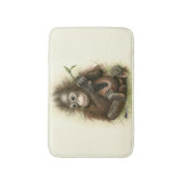 Orang-oetan Baby Met Bladeren Badmat (Voorkant Verticaal)