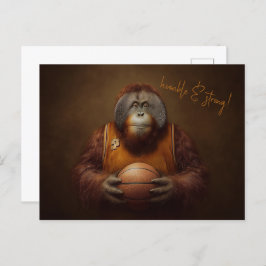 Orang-oetan basketballer briefkaart