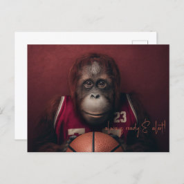 Orang-oetan basketballer briefkaart