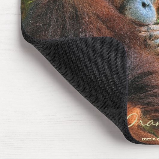 Orang-oetan en regenwoud Wildlife-support Mousepad Muismat (Hoek)