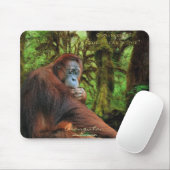 Orang-oetan en regenwoud Wildlife-support Mousepad Muismat (Met muis)