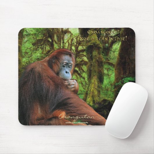 Orang-oetan en regenwoud Wildlife-support Mousepad Muismat (Met muis)