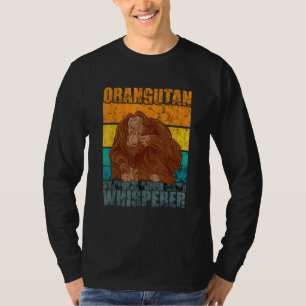 Orang-oetan Fluisteraar Vintage Retro Wilde Dieren T-shirt