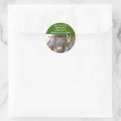 Orang-oetan gered Wildlife Charity adresetiketten Ronde Sticker (Tas)
