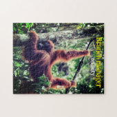 Orang-oetan in boom legpuzzel (Horizontaal)